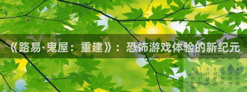 bg大游官网官网注册账号密码：《路易·鬼屋：重建》：恐怖游戏体验的新纪元