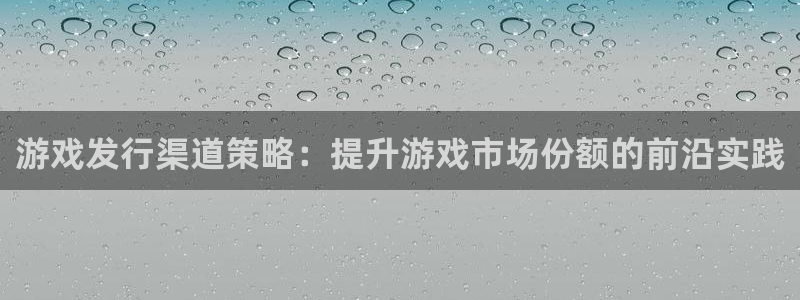 bg大游电子科技怎么样：游戏发行渠道策略：提升游戏市场份额的前沿实践