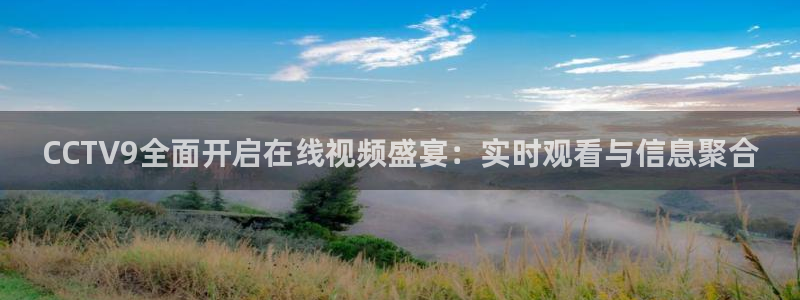 飞速直播体育直播：CCTV9全面开启在线视频盛宴：实时观看与信息聚合